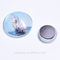 wholesale sailing ship crystal glass fridge magnets for tourist souvenir gifts